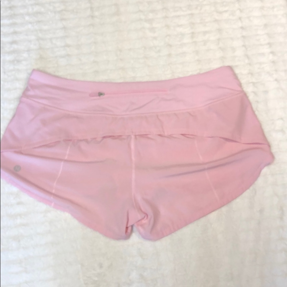 Lululemon size 8 speed shorts light pink